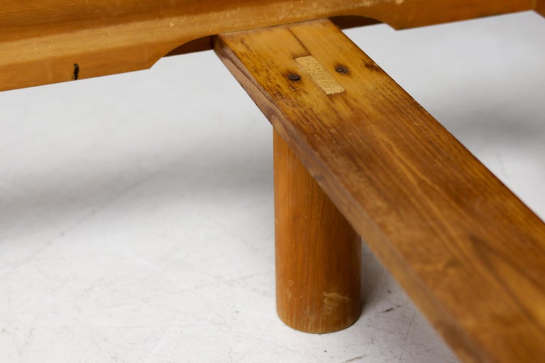 Pierre Chapo’s “T22” Daybed – Sculptural Elm, in Bleu Marcoule Wool - Image 19