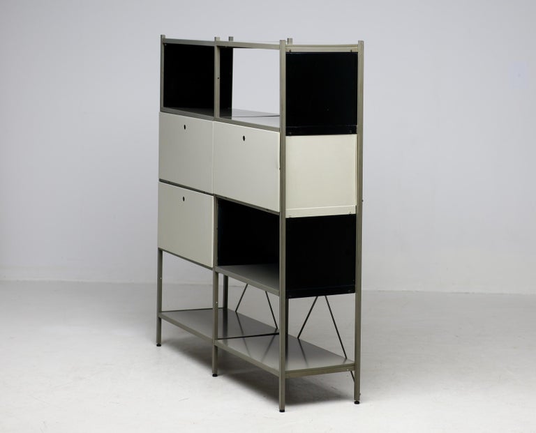 Wim Rietveld Model 663-2 Modular Metal Storage Cabinet for Gispen, 1954 - Image 11