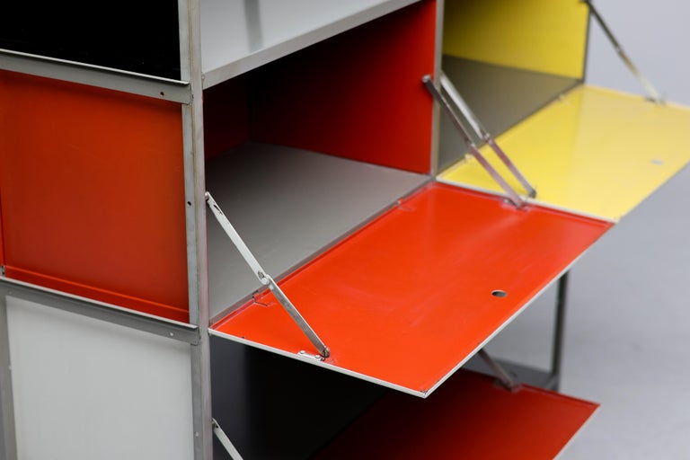 Wim Rietveld Model 663-2 Modular Metal Storage Cabinet for Gispen, 1954 - Image 20