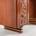 Italian Carved Walnut and Rosewood Desk with Matching Chair, 1960 - Image 5