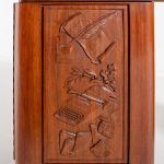 Italian Carved Walnut and Rosewood Desk with Matching Chair, 1960 - Image 6