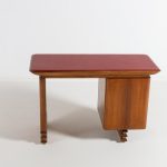 Italian Carved Walnut and Rosewood Desk with Matching Chair, 1960 - Image 8