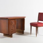 Italian Carved Walnut and Rosewood Desk with Matching Chair, 1960 - Image 11