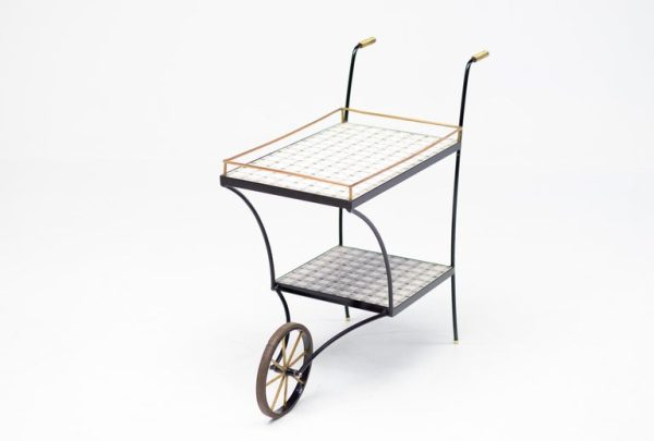 Elegant 1960s Italian Bar Cart - Image 2