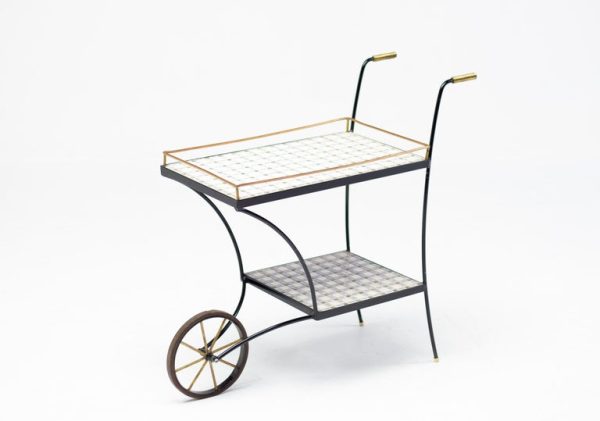 Elegant 1960s Italian Bar Cart - Image 4