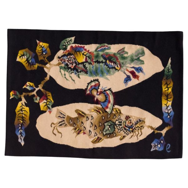 Matching Pair of Handwoven and Hand Signed Jean Lurcat Aubusson Tapestries, 1950