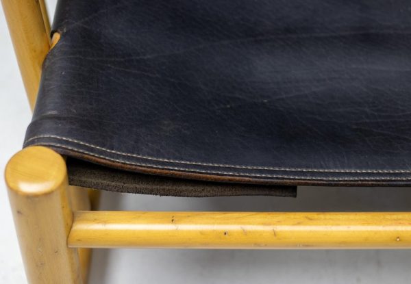 Piero Palange G23 Black Saddle Leather Hoop Chair - Image 12