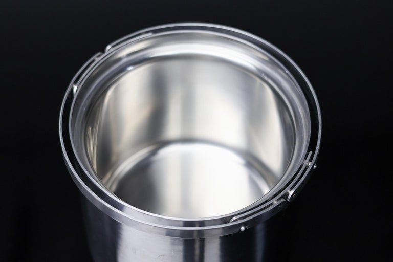 Cylinda Stainless Steel Ice Bucket with Tongs by Arne Jacobsen for Stelton, 1970 - Image 9