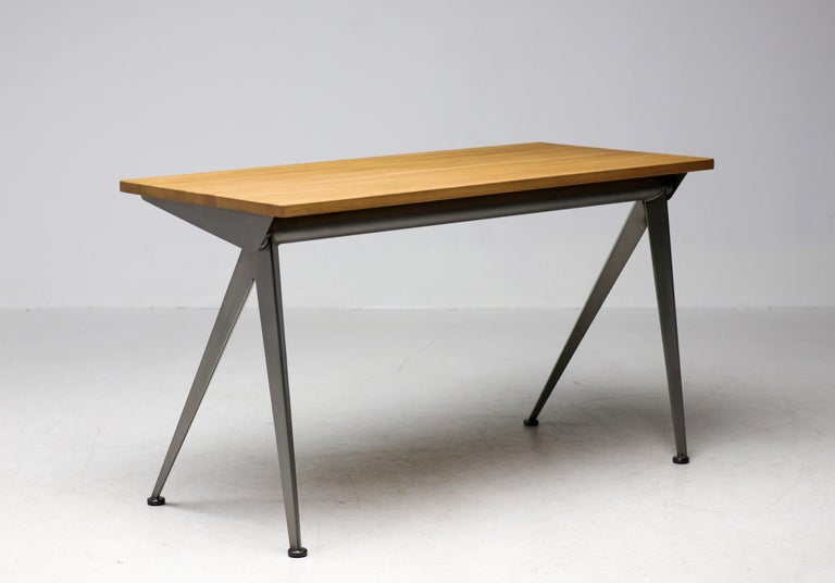 Jean Prouvé Compass Direction Desk Limited RAW Steel and Natural Oak by Vitra - Image 5