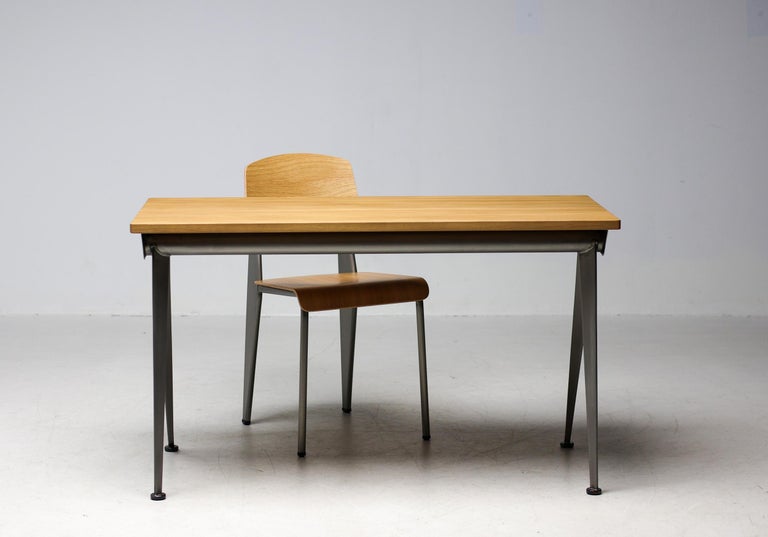 Jean Prouvé Compass Direction Desk Limited RAW Steel and Natural Oak by Vitra - Image 8