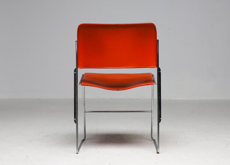 40/4 Chairs by David Rowland — Red and Brown, Vintage 1970s, OF USA - Image 10