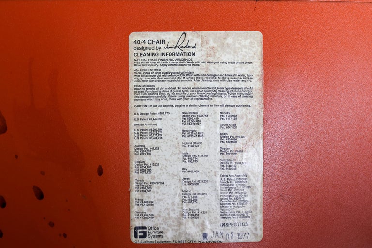 40/4 Chairs by David Rowland — Red and Brown, Vintage 1970s, OF USA - Image 12