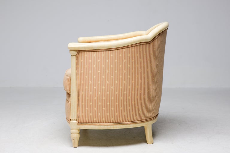 Fine Art Deco Bergère Club Chair Hollywood Recency Style Damask - Image 6