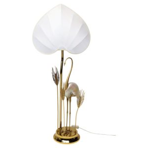 Gilt Brass Crane or Egret Floor Lamp by Antonio Pavia, Italy, 1970