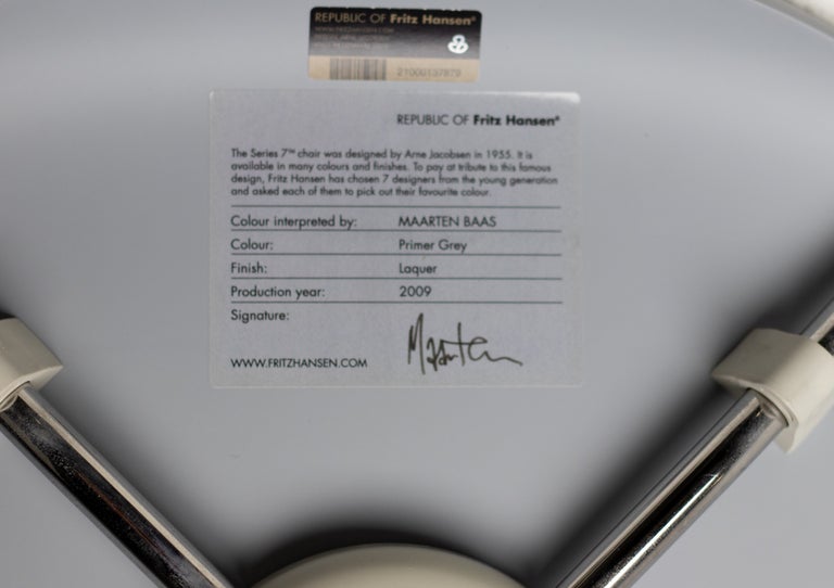 Maarten Baas Signed Limited Edition Arne Jacobsen Series 7 Chair, 2009 - Image 4