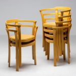 Sixty Bent Beech Stackable Armchairs - Image 11