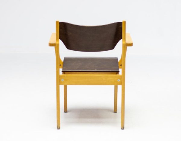 Set of Nine Danish Bent Plywood Arm Chairs - Image 5