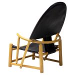 Piero Palange G23 Black Saddle Leather Hoop Chair
