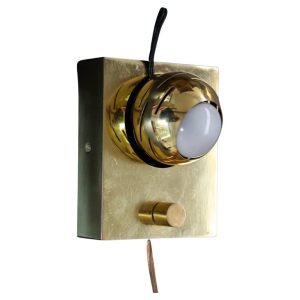 Angelo Lelli Mid Century Modern Arredoluce Eye Wall Lamp, Italy