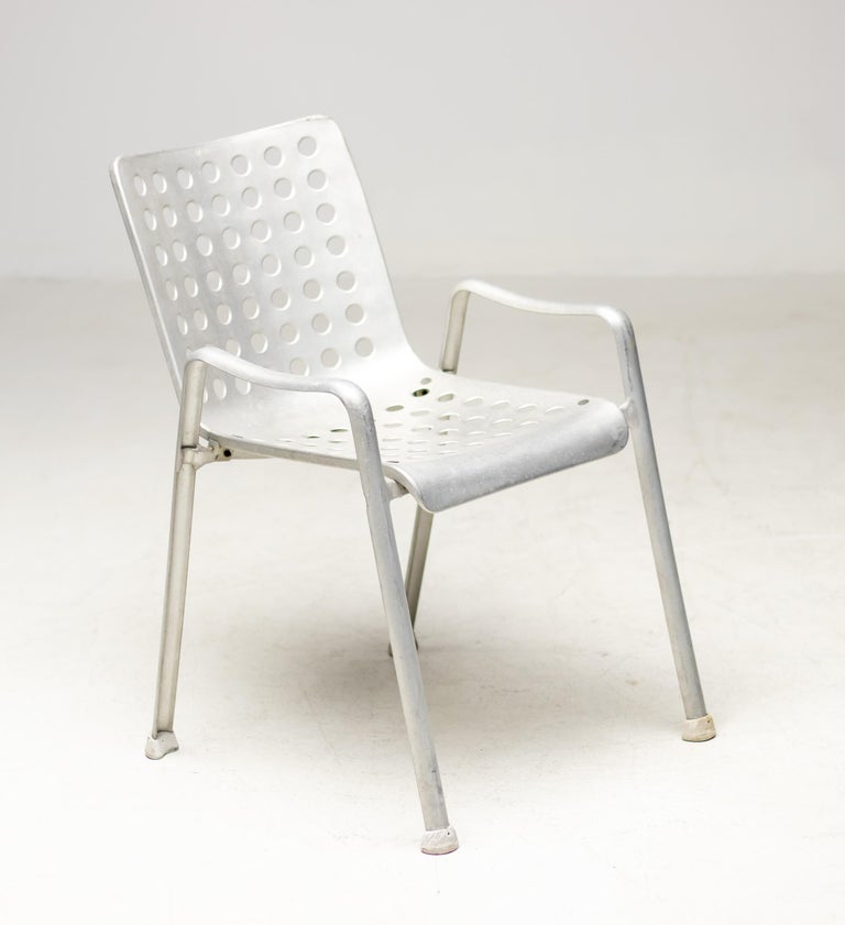 Early Landi Aluminum Stacking Chair by Hans Coray for MEWA, Switzerland, 1950s - Image 8