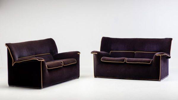 Afra & Tobia Scarpa Velvet Lauriana Sofa - Image 9