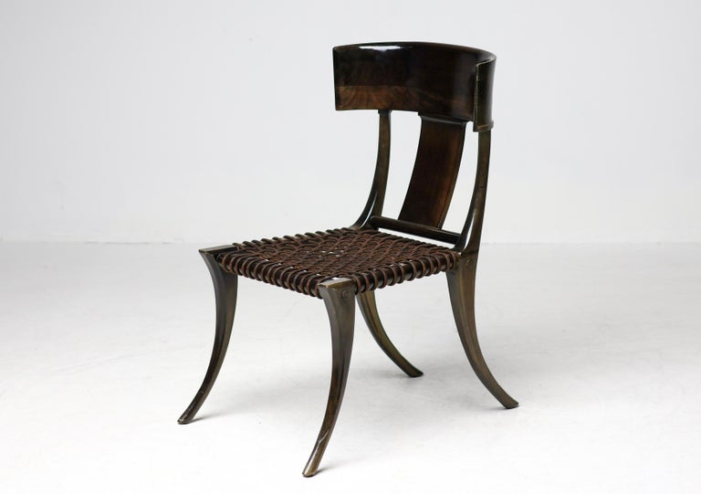 Early Matching Pair, T.H. Robsjohn-Gibbings Klismos Chairs for Saridis of Athens - Image 3