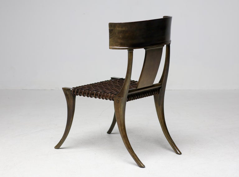 Early Matching Pair, T.H. Robsjohn-Gibbings Klismos Chairs for Saridis of Athens - Image 6