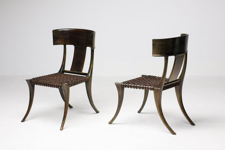 Early Matching Pair, T.H. Robsjohn-Gibbings Klismos Chairs for Saridis of Athens - Image 17