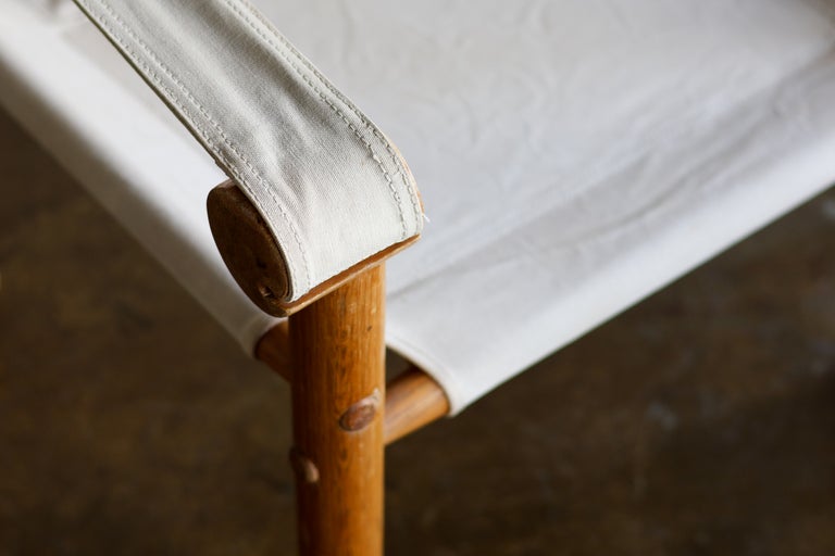 Zanotta Dismountable Safari Arm Chair, Ash & Canvas, 1970s Italy - Image 4