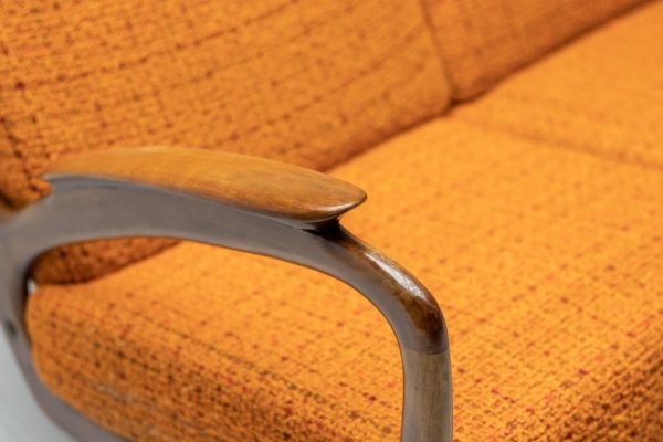 Walnut Sofa by Sprij Meubelen, Vlaardingen, Netherlands, 1950 - Image 5