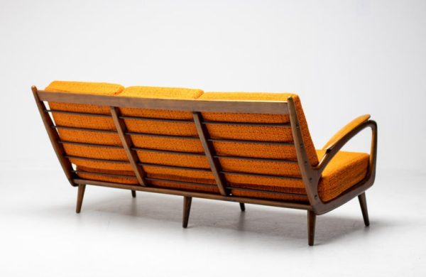 Walnut Sofa by Sprij Meubelen, Vlaardingen, Netherlands, 1950 - Image 8