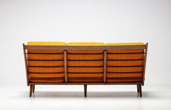 Walnut Sofa by Sprij Meubelen, Vlaardingen, Netherlands, 1950 - Image 9