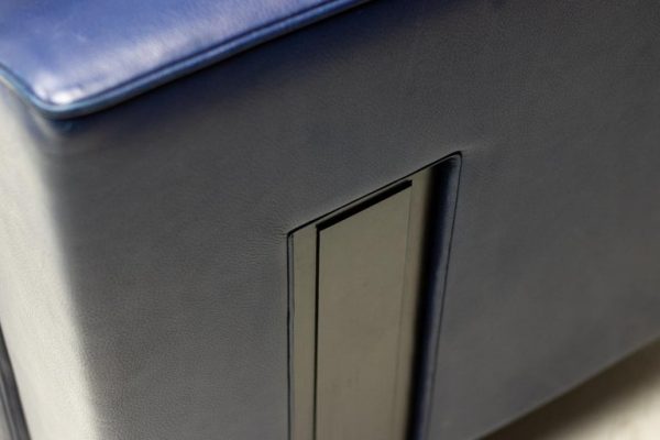 Rare Indigo Blue Leather ‘ISU’ Sofa by Shigeru Uchida for Pastoe, 1995 - Image 14