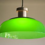 Achille & Pier Giacomo Castiglioni Green Acrylic Pendant Lamp 4017 - Image 2