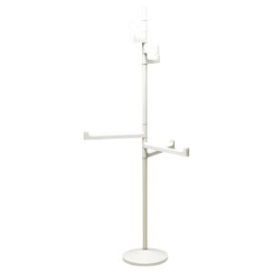 White Mid Century Modern Towel or Coat Rack by Makio Hasuike