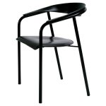 Arrben Black Leather Armchair – Sleek Italian Modernism