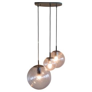 RAAK Amsterdam Chandelier with Three “Bubbles” Pendants — Mid-Century Design