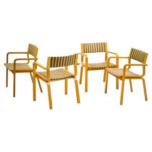 Rare Set of Four Arne Jacobsen St. Catherine College Chairs, Denmark, 1978