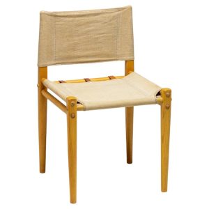 Zanotta Ash + Canvas Side Chair — Italian Mid-Century Modern, Functional Vintage