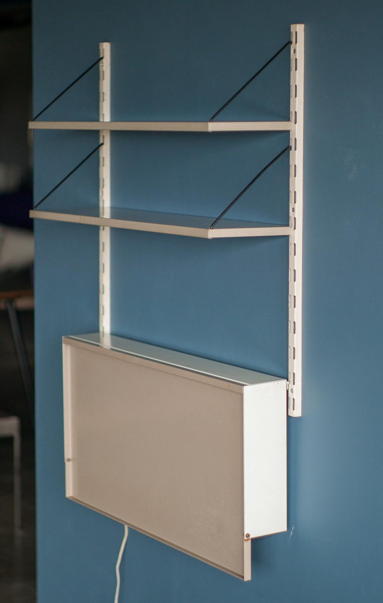 Pilastro Wall-Mounted Secretaire with Built-In Light — Dutch Mid-Century Modern - Image 3