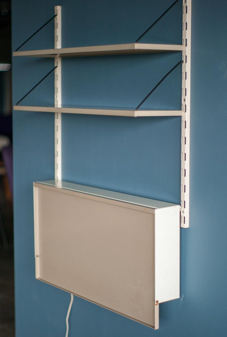 Pilastro Wall-Mounted Secretaire with Built-In Light — Dutch Mid-Century Modern - Image 4