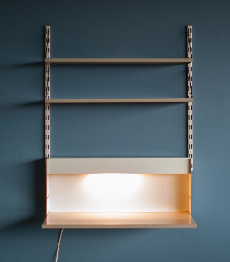Pilastro Wall-Mounted Secretaire with Built-In Light — Dutch Mid-Century Modern - Image 9