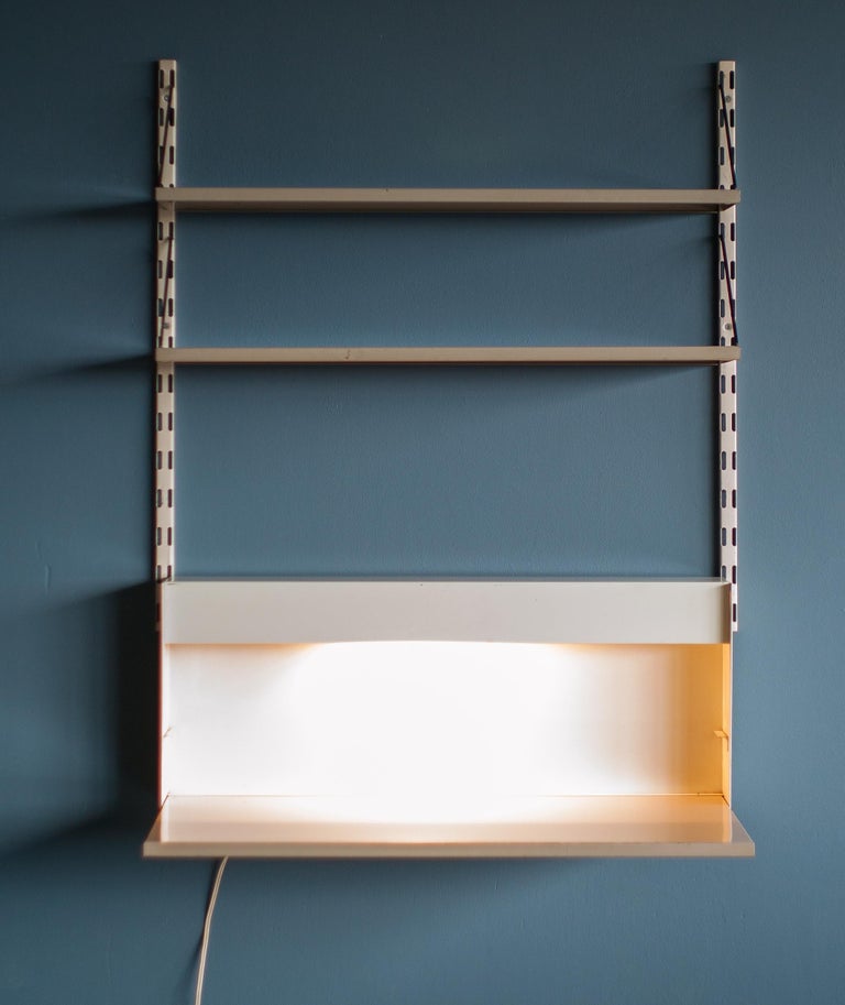 Pilastro Wall-Mounted Secretaire with Built-In Light — Dutch Mid-Century Modern - Image 7