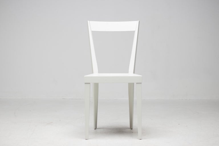 Set of Four White Gio Ponti Livia Chairs - Image 4