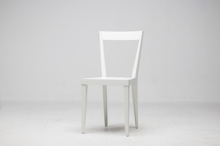 Set of Four White Gio Ponti Livia Chairs - Image 2