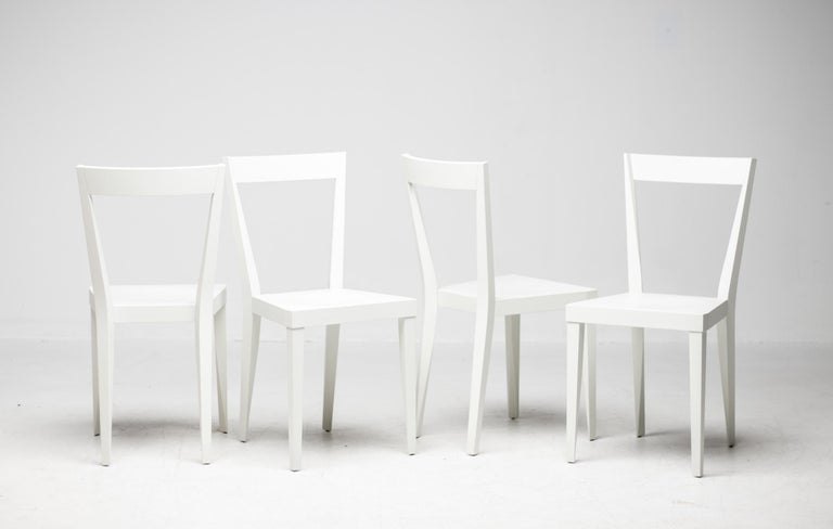 Set of Four White Gio Ponti Livia Chairs - Image 10