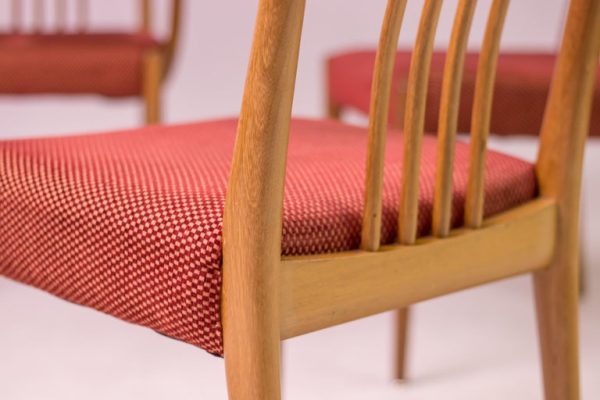 Matching set of Six Sculpted Walnut Dining Chairs, Italy, 1955 - Image 10