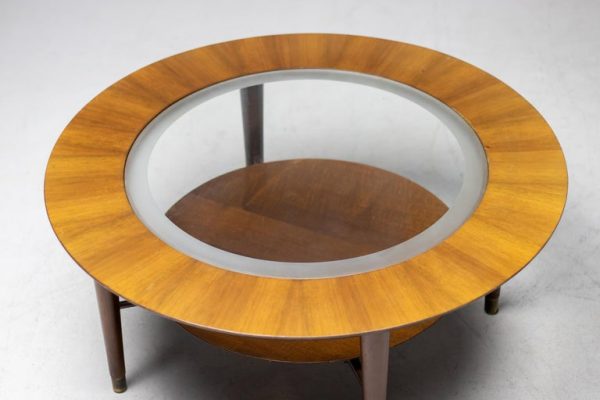 Italian Walnut and Glass Coffee Table, 1955 - Image 2