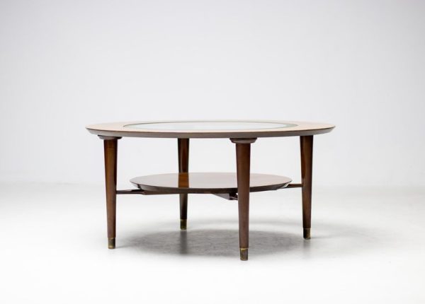 Italian Walnut and Glass Coffee Table, 1955 - Image 4