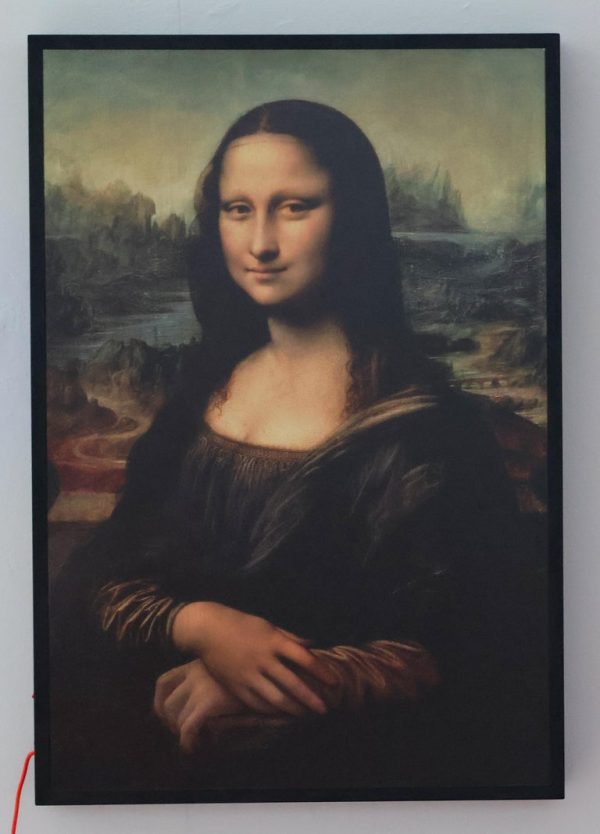 Virgil Abloh, "Mona Lisa", Artwork with Steel Frame, 2019 - Image 8